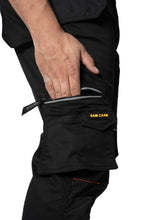 Sam Caan Men Work Trouser Cargo Holster Pockets Regular Fit Black STY5