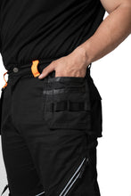 Sam Caan Men Work Trouser Cargo Holster Pockets Regular Fit Black STY5