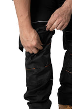 Sam Caan Men Work Trouser Cargo Holster Pockets Regular Fit Black STY5
