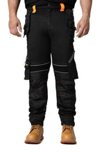 Sam Caan Men Work Trouser Cargo Holster Pockets Regular Fit Black STY5