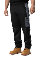 Sam Caan Men Cargo Pockets Work Trousers Black Grey STY6