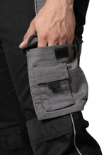 Sam Caan Men Cargo Pockets Work Trousers Black Grey STY6