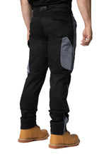 Sam Caan Men Cargo Pockets Work Trousers Black Grey STY6