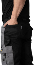 Sam Caan Men Cargo Pockets Work Trousers Black Grey STY6