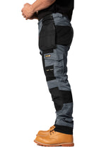Sam Caan Heavy Duty Holster Pockets Men Work Trouser Grey Black STY8