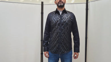 Men Black Regular Fit Shirt SC315