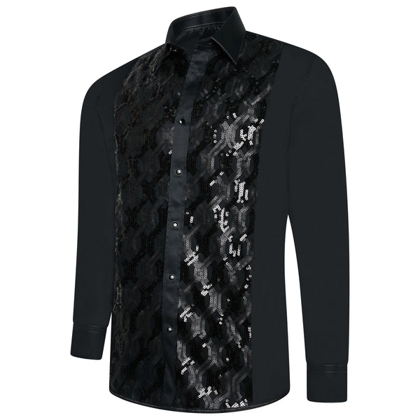 Men Black Slim Fit Shirt SC314