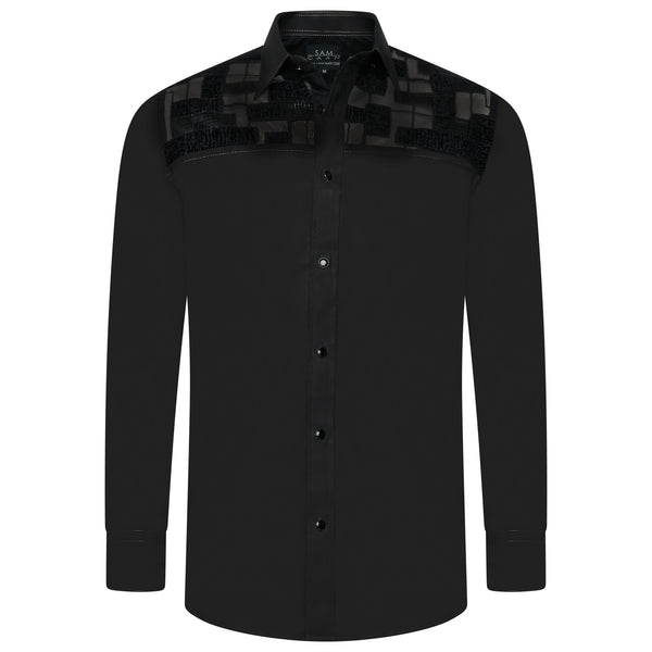 Men Black Slim Fit Shirt SC316