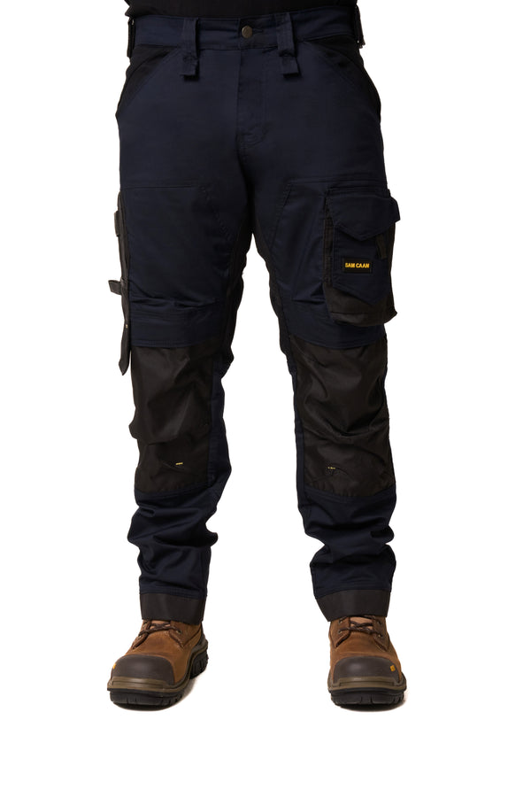 Sam Caan Heavy Duty Multi Pockets Men Work Trouser Navy STY9