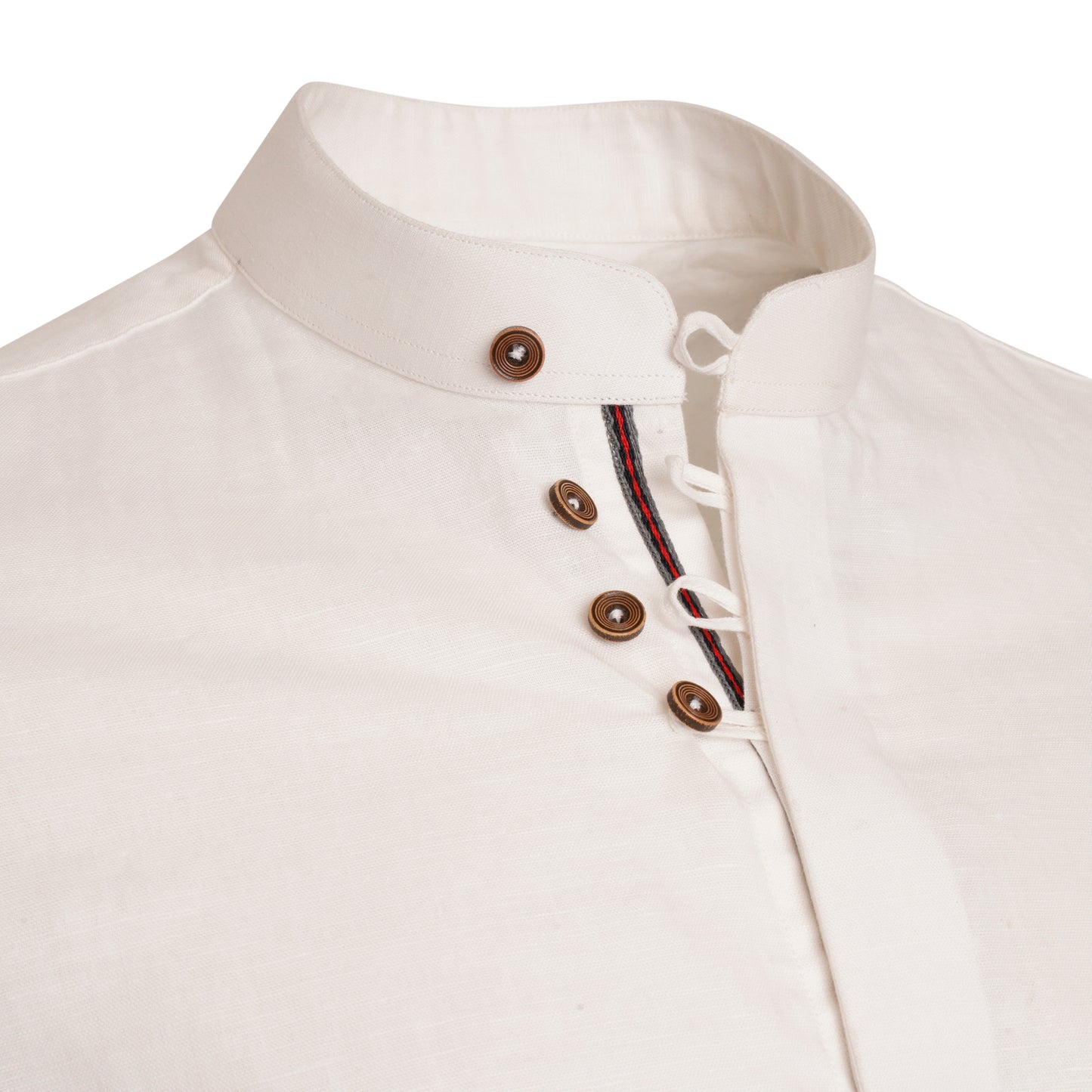 Men White Slim Fit Linen Shirt SC307