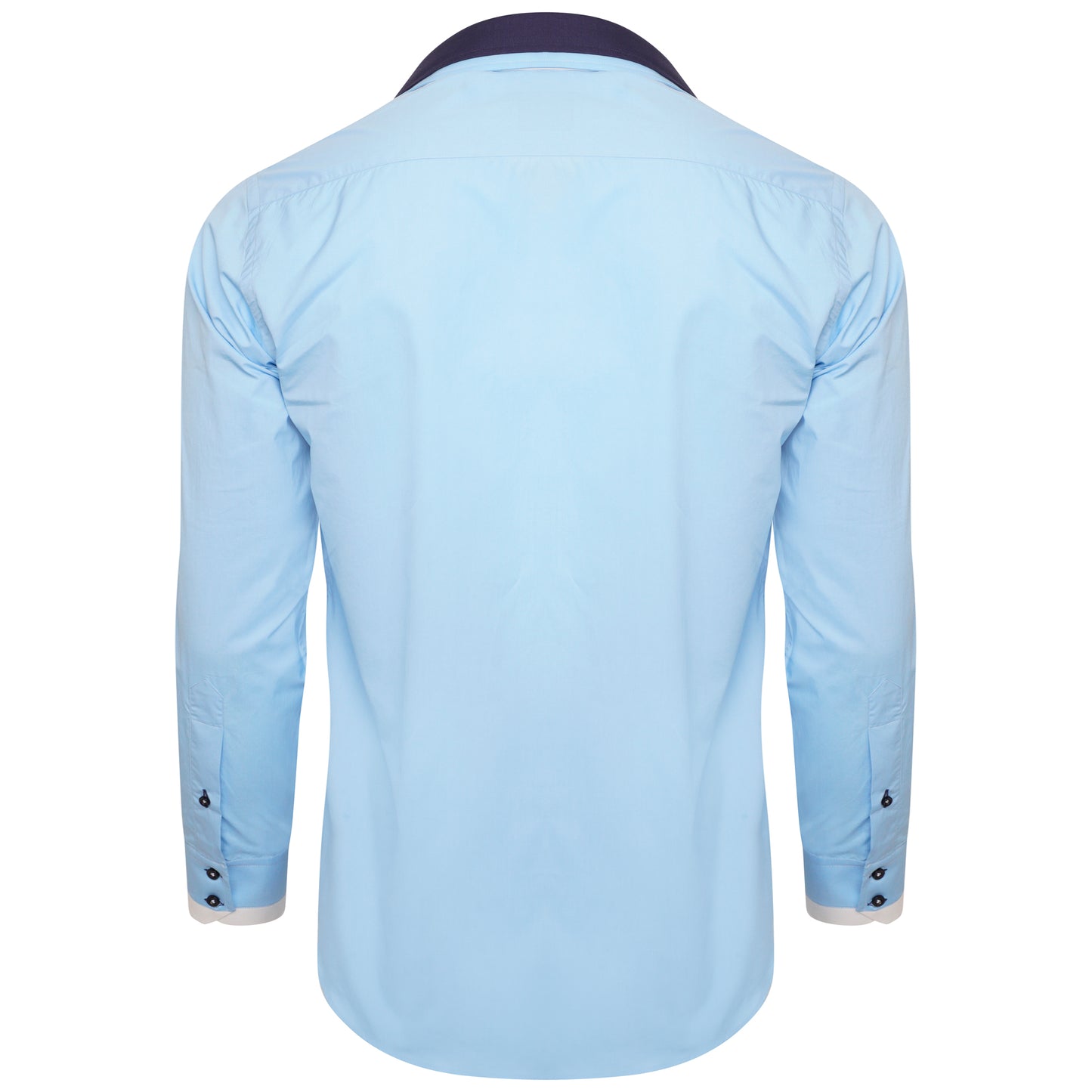Men Blue Triple Collar Regular Fit Shirt