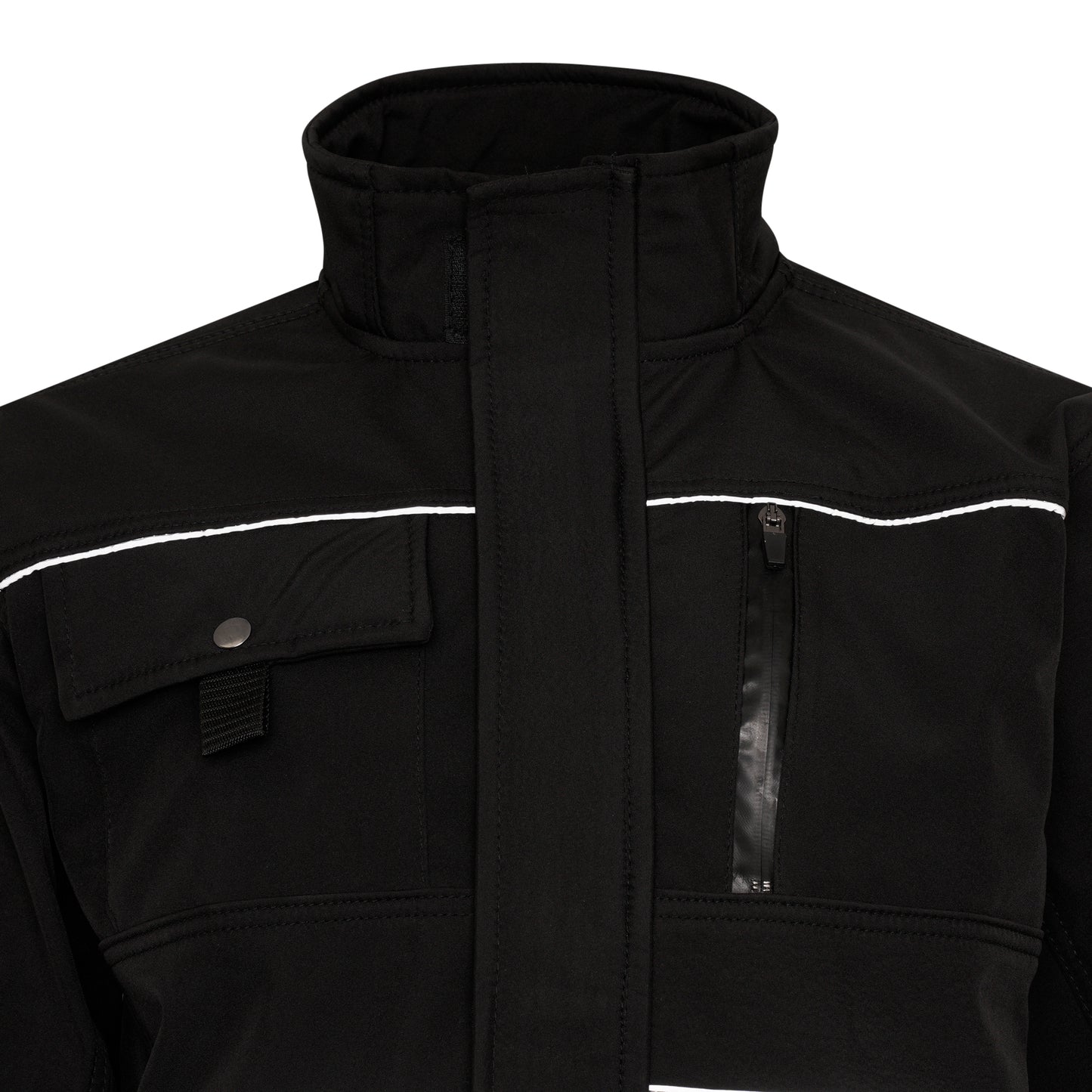 Men Hi Visibility Waterproof Black Work Jacket