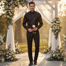 Men Black Regular Fit Shirt SC322