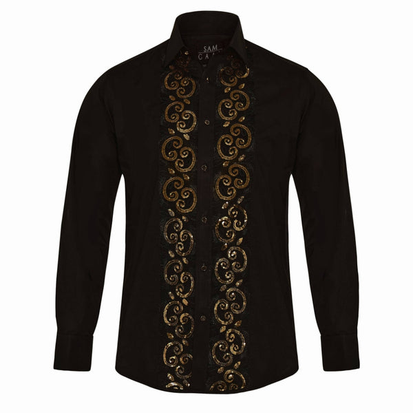 Men Black Slim Fit Shirt SC321