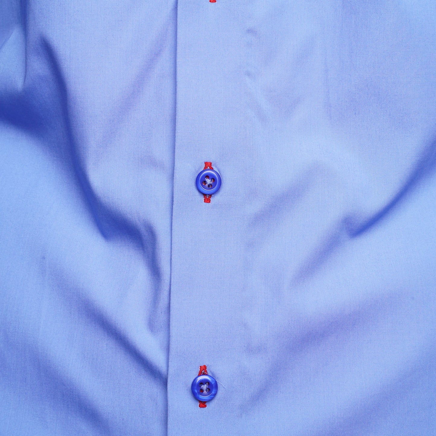 Men Blue Triple Collar Slim Fit Shirt