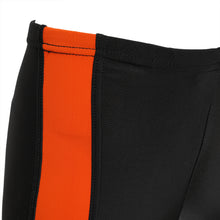 Boys Swim Trunk Black Orange with Drawstrings