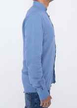 Men Blue Slim Fit Linen Shirt SC306