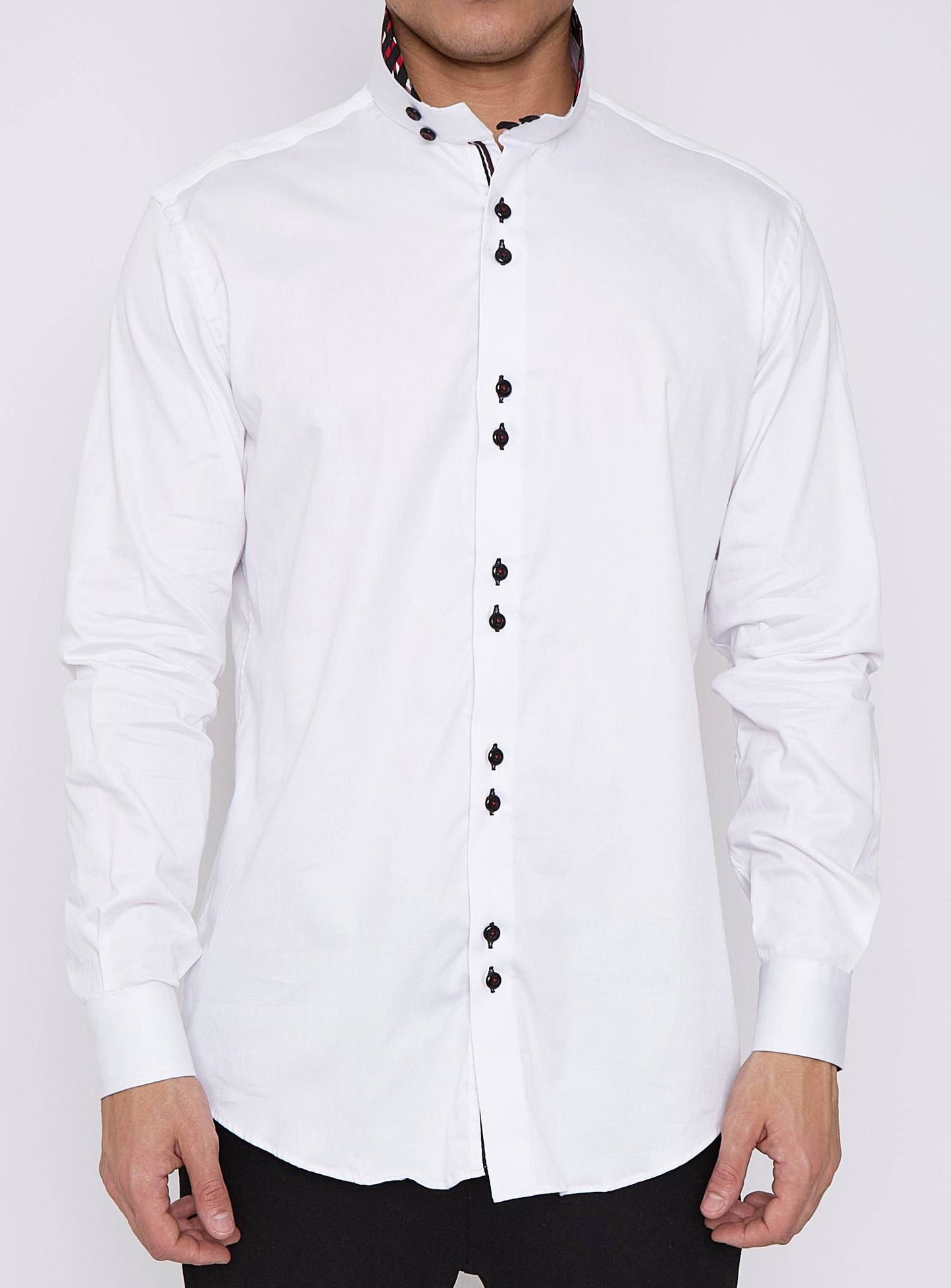 Men White Slim Fit Shirt SC301