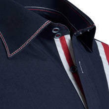 Men Navy Slim Fit Shirt UK Flag SC318