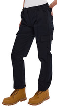 Sam Caan Women Work Trouser With Cargo Pockets Elasticated Waist Black P1