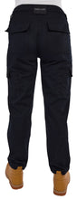 Sam Caan Women Work Trouser With Cargo Pockets Elasticated Waist Black P1
