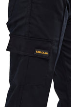 Sam Caan Women Work Trouser With Cargo Pockets Elasticated Waist Black P1