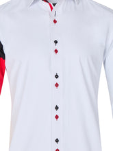 Sam Caan Men's Regular Fit White Shirt with Germany Flag Sleeve Design SC333