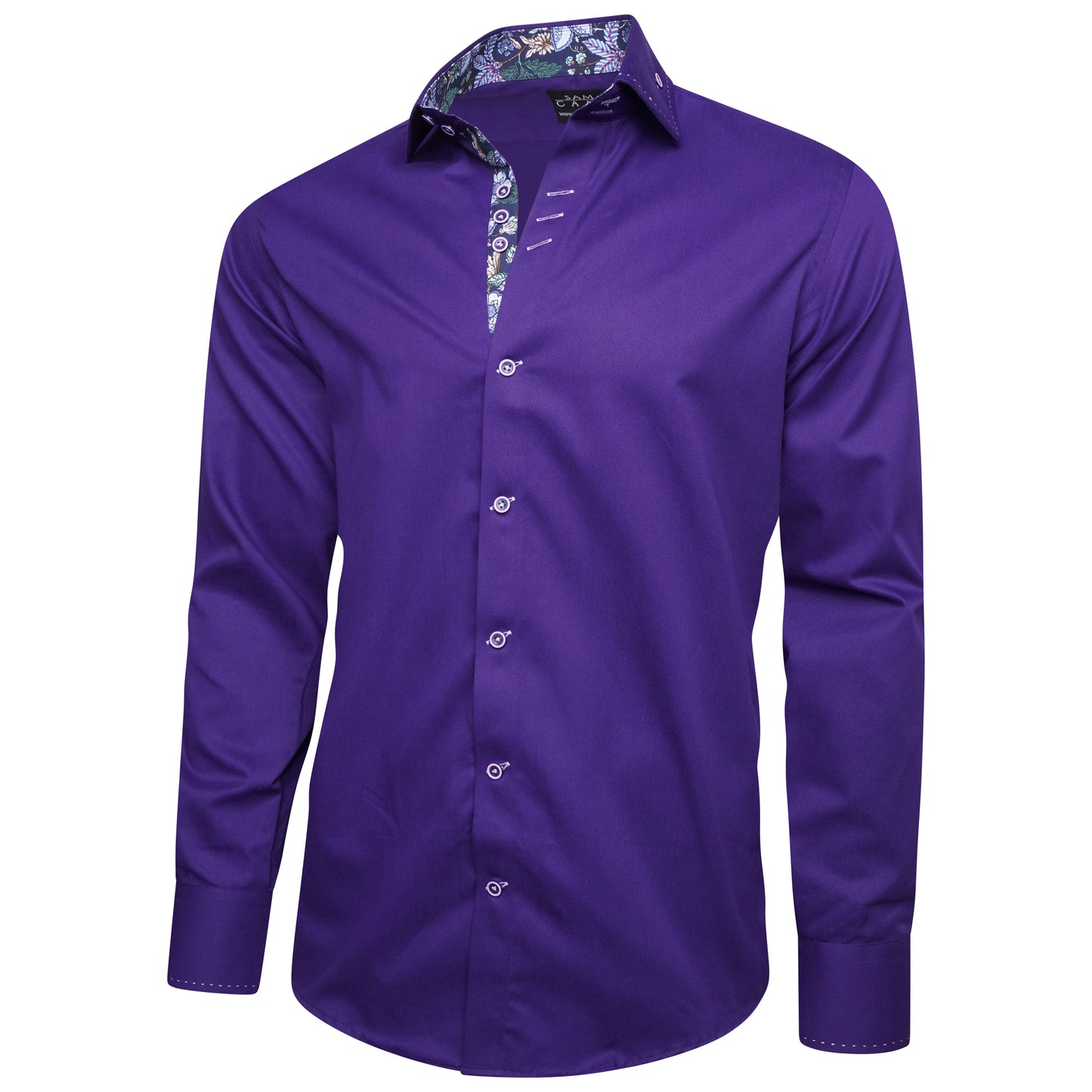 Men's Purple Regular Fit Shirt