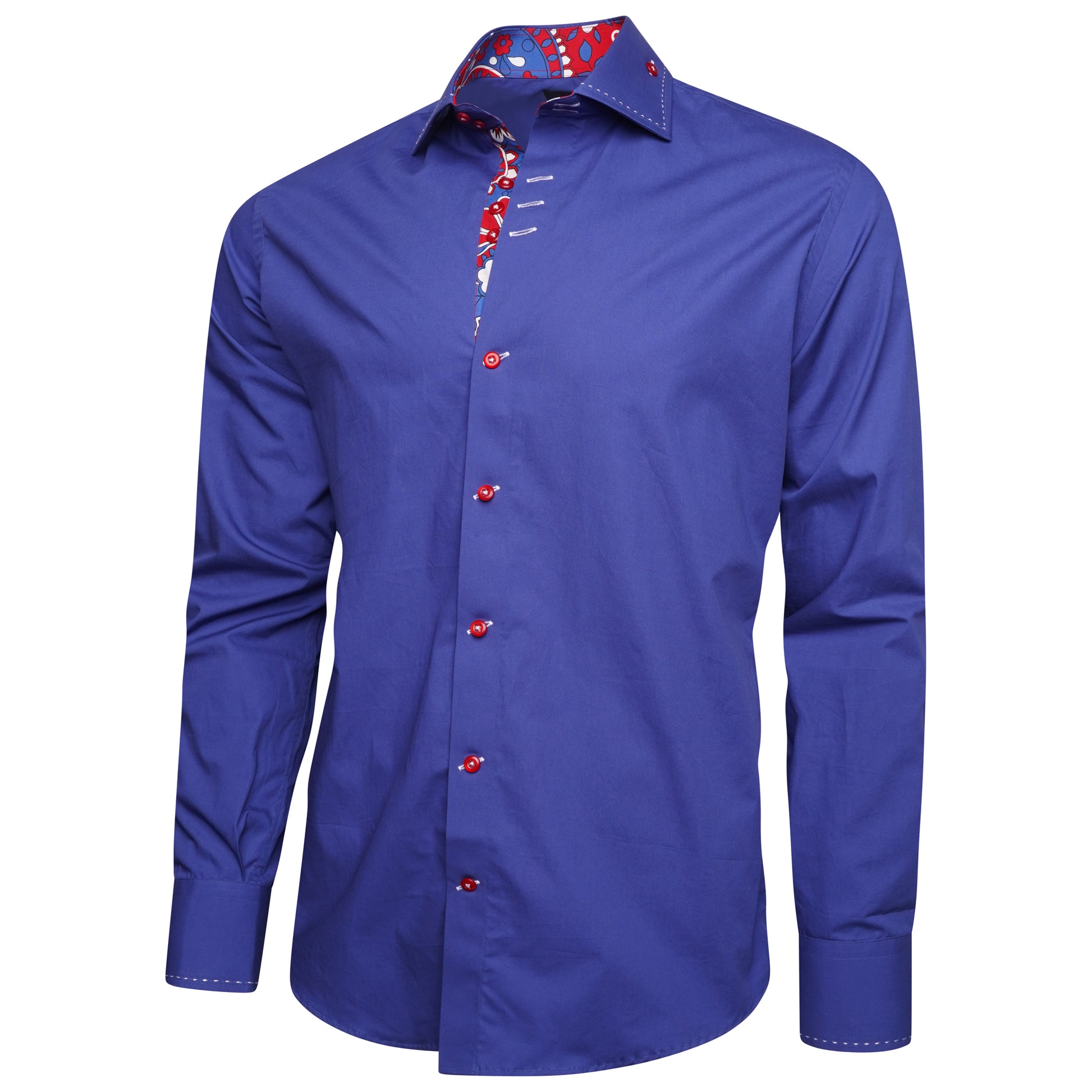 Men's Royal Blue Regular Fit Shirt