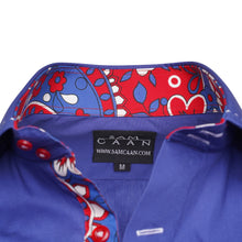 Men Royal Blue Slim Fit Shirt 1102