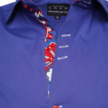 Men Royal Blue Slim Fit Shirt 1102