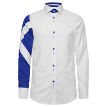 Men’s White Regular Fit Shirt with Scottish Flag Arm Detail SC325