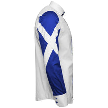 Men’s White Regular Fit Shirt with Scottish Flag Arm Detail SC325