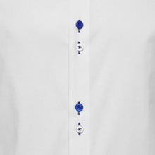 Men’s White Regular Fit Shirt with Scottish Flag Arm Detail SC325