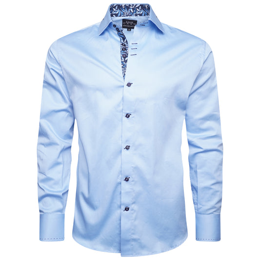 Men's Sky Blue Regular Fit Shirt