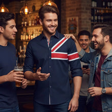 Men Navy Regular Fit Shirt UK Flag SC319