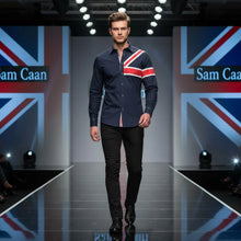 Men Navy Regular Fit Shirt UK Flag SC319