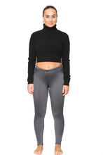 Women Swimming Legging Charcoal with Drawstrings