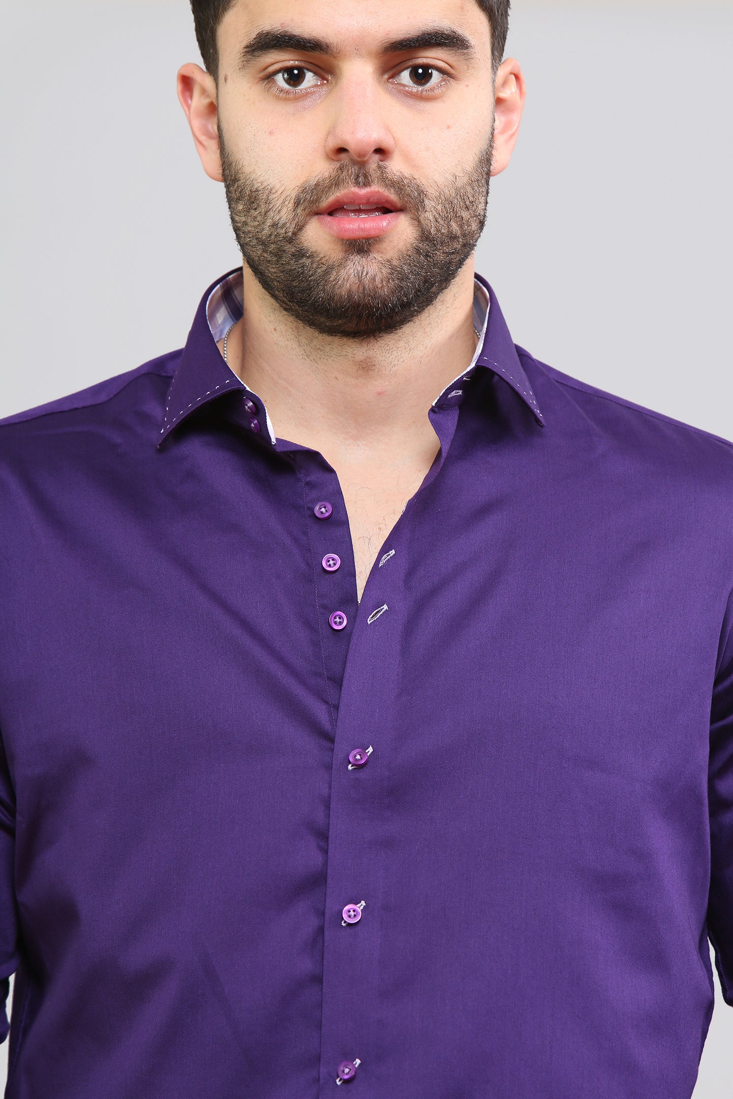 Men Purple Regular Fit Shirt 1003
