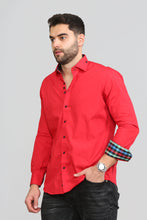 Men Red Regular Fit Shirt 10027