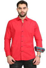 Men Red Regular Fit Shirt 10027