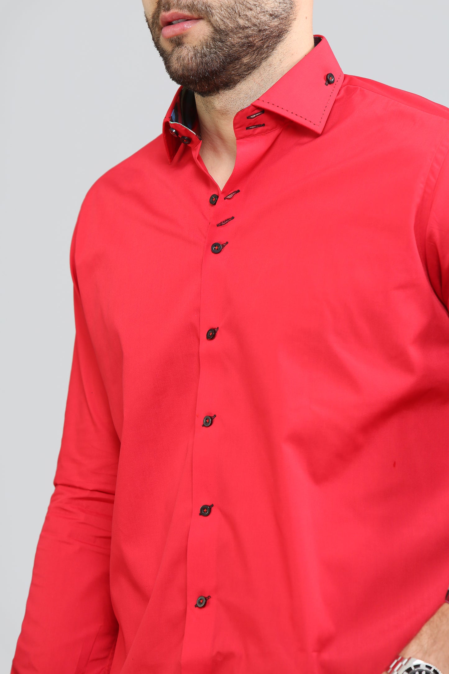 Men Red Regular Fit Shirt 10027