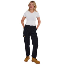 Sam Caan Women Work Trouser With Cargo Pockets Elasticated Waist Black P1