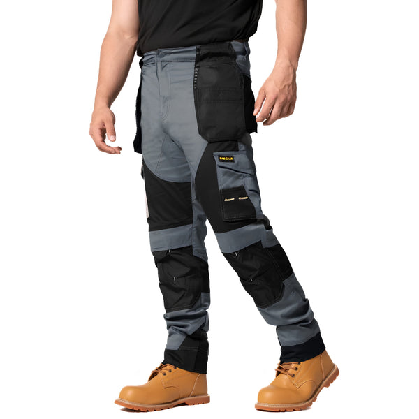 Sam Caan Heavy Duty Holster Pockets Men Work Trouser Grey Black STY8