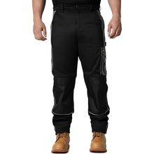 Sam Caan Men Cargo Pockets Work Trousers Black Grey STY6