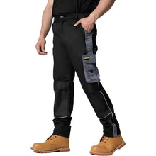 Sam Caan Men Cargo Pockets Work Trousers Black Grey STY6
