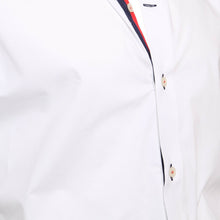 Men White Triple Collar Slim Fit Shirt