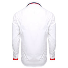 Men White Triple Collar Slim Fit Shirt