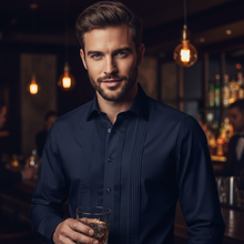Men Navy Slim Fit Shirt SC311