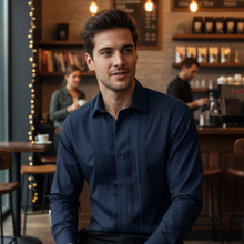 Men Navy Slim Fit Shirt SC311